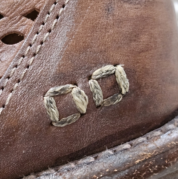 BED STU COBBLER Series Brown perforated ankle wedge boots. Size 7 - Picture 11 of 11